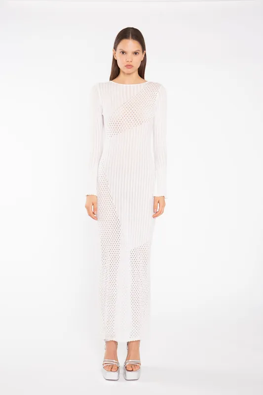 Multi Knit Stitch Maxi Dress - Shnoo