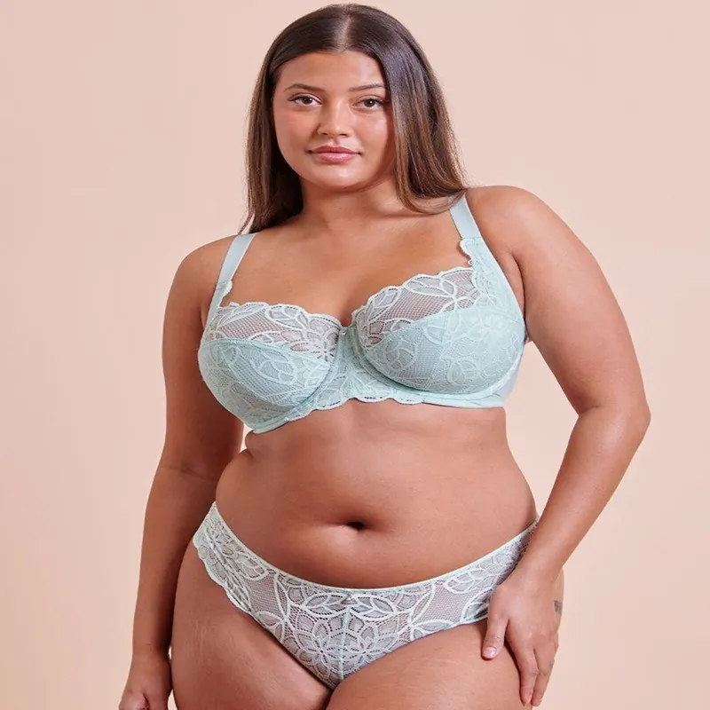 Lovelace Full Cup Side Support Bra Underwired Lingerie - Curvy Kate