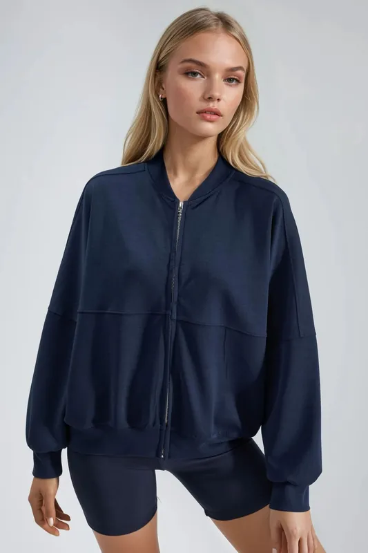 Modal Jacket with Zipper - Busem