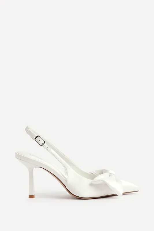 Always Ivory Satin Court Heels - Linzi
