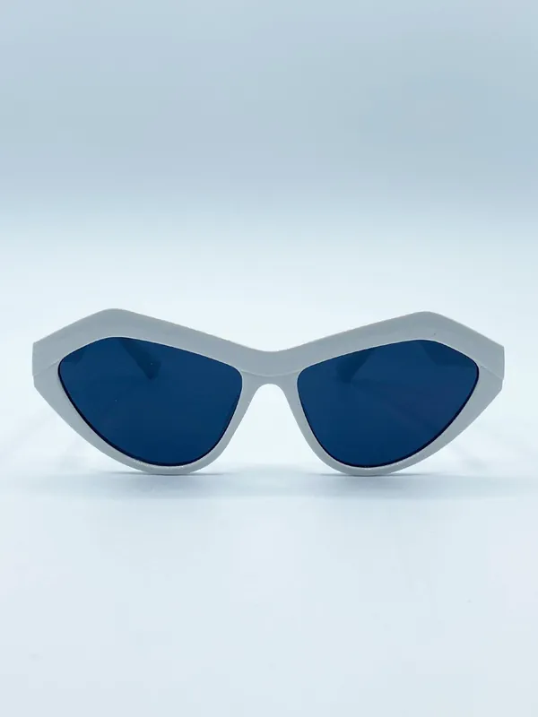 Angular Sunglasses in White - SVNX