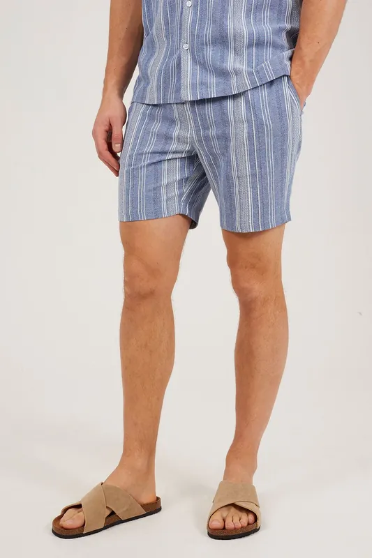 Striped Cotton Shorts - Brave Soul