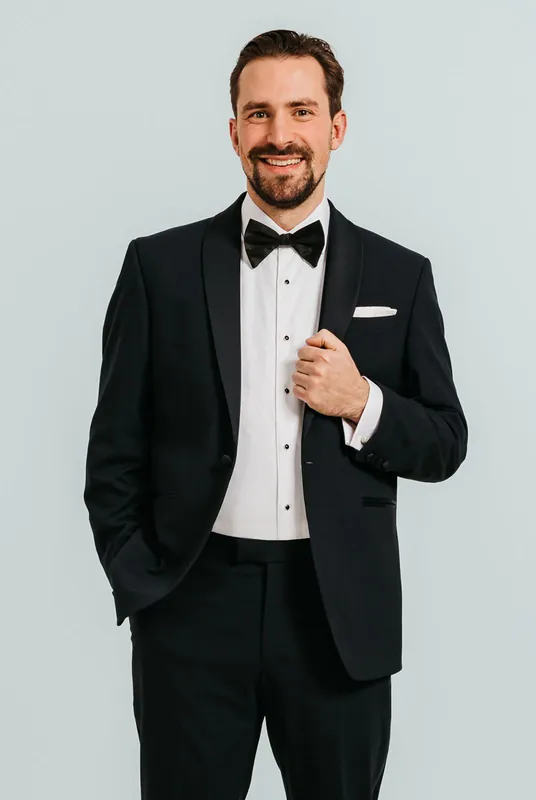 Navy Shawl Lapel Tuxedo Jacket - Dobell