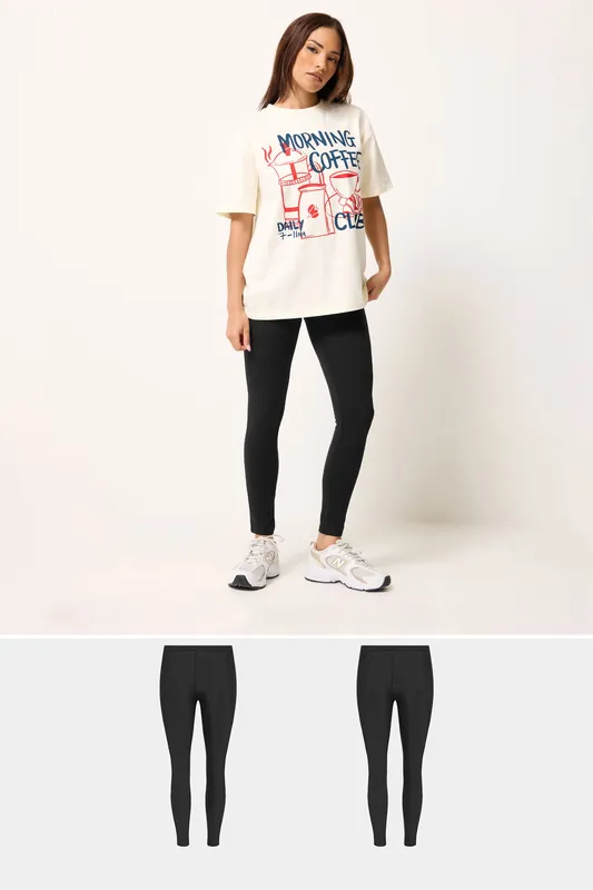 Petite 2 Pack Cotton Leggings - PixieGirl