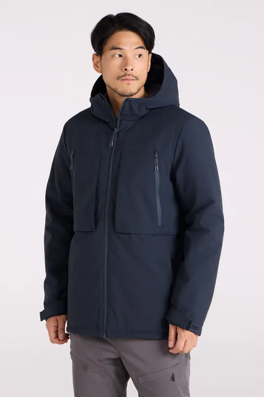 Langdon' Water Resistant Padded Hooded Full Zip Winter Parka Jacket - Mountain Warehouse