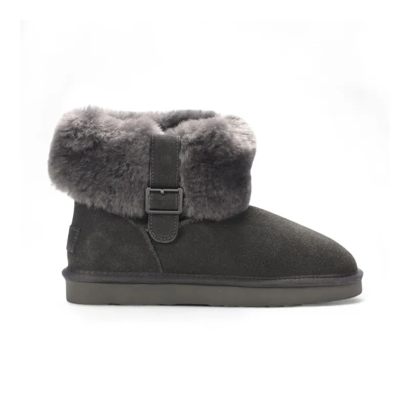 Suede Ankle Booties Slip-On Comfort Winter Boots
