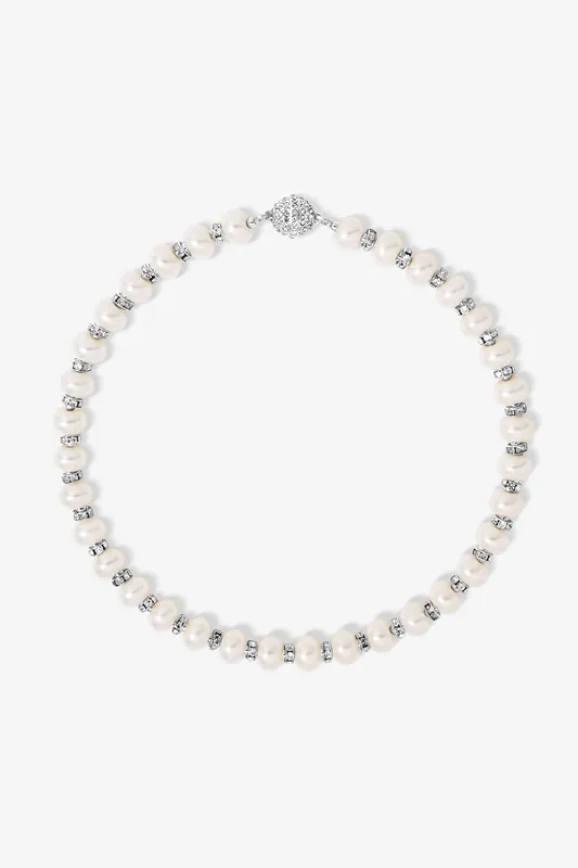 Knotted 8mm Pearl Rope Necklace - Jon Richard