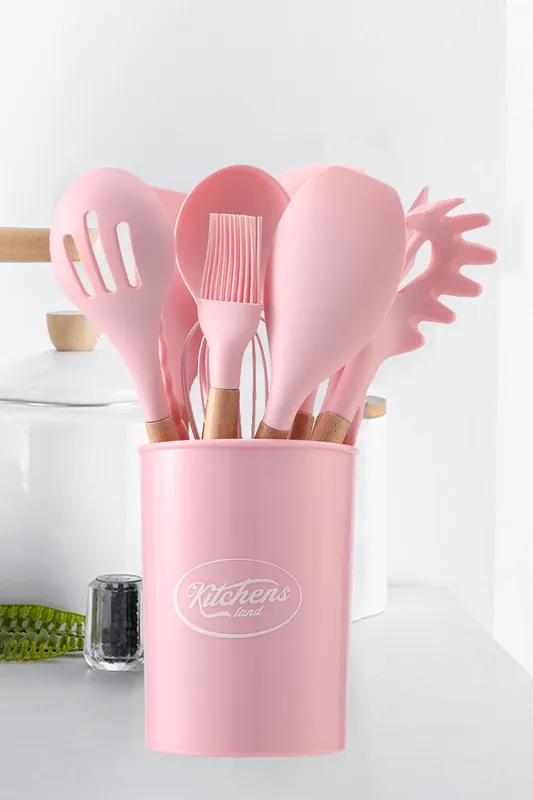 11-piece Silicone Kitchen Utensil Set for Nonstick Cookware Kitchenware Set