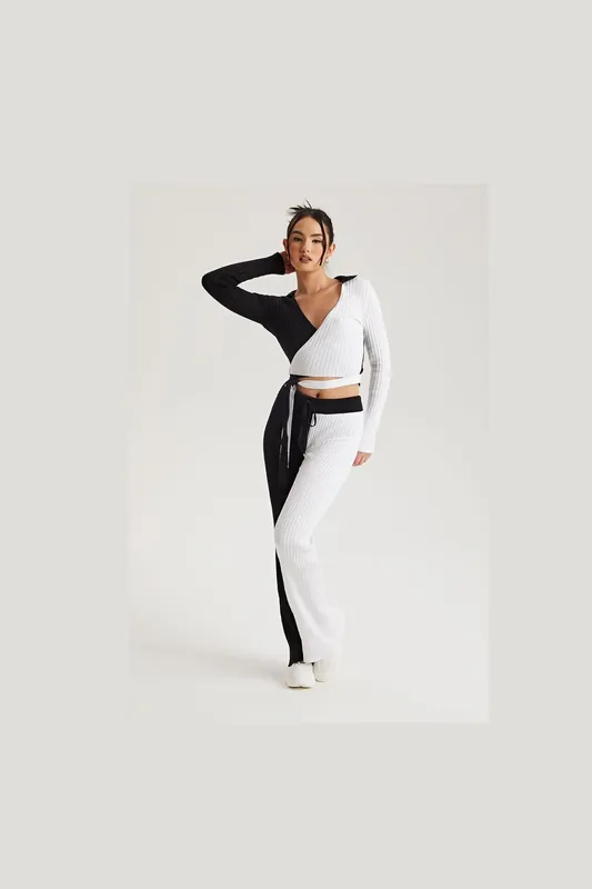 Colour Block Trousers - Urban Bliss