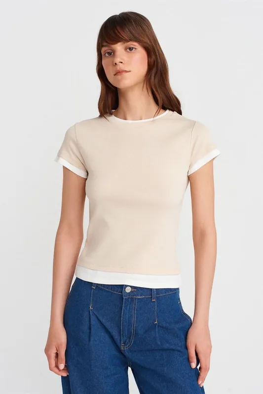 Women's Slim Fit Cotton Crew Neck T-Shirt