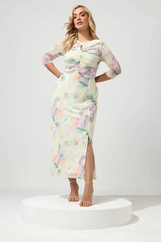 Abstract Keyhole Detail Maxi Dress - Yours