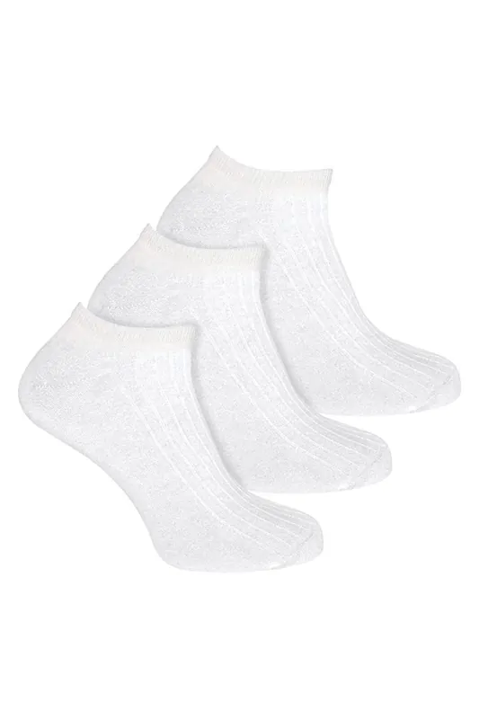 3 Pack 100% Cotton Trainer Socks - Sock Snob