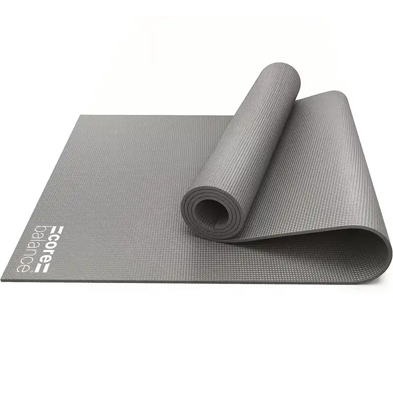 Yoga Exercise Mat Foam 6mm Non Slip Pilates Gym Fitness Roll Up Carry Strap - Core Balance
