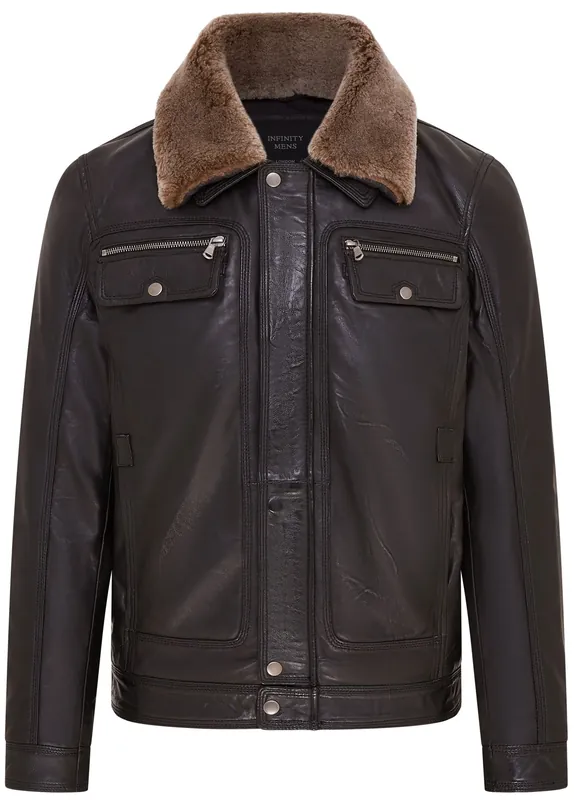 Trucker Shirt Leather Jacket- Tornio