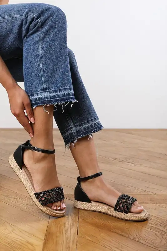 Desiree' Handwoven Flatform Espadrille Sandal - Where's That From