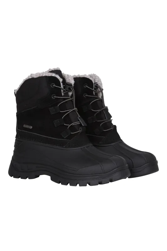 Sledge' Water Resistant Insulated Warm Borg Lined Winter Snow Boots - Mountain Warehouse