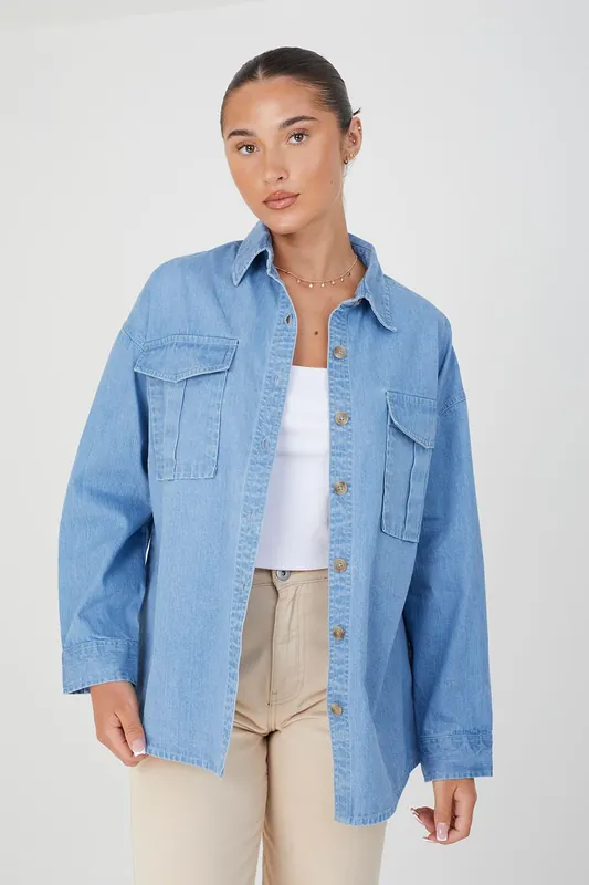Long Sleeve Chambray Shirt - Brave Soul
