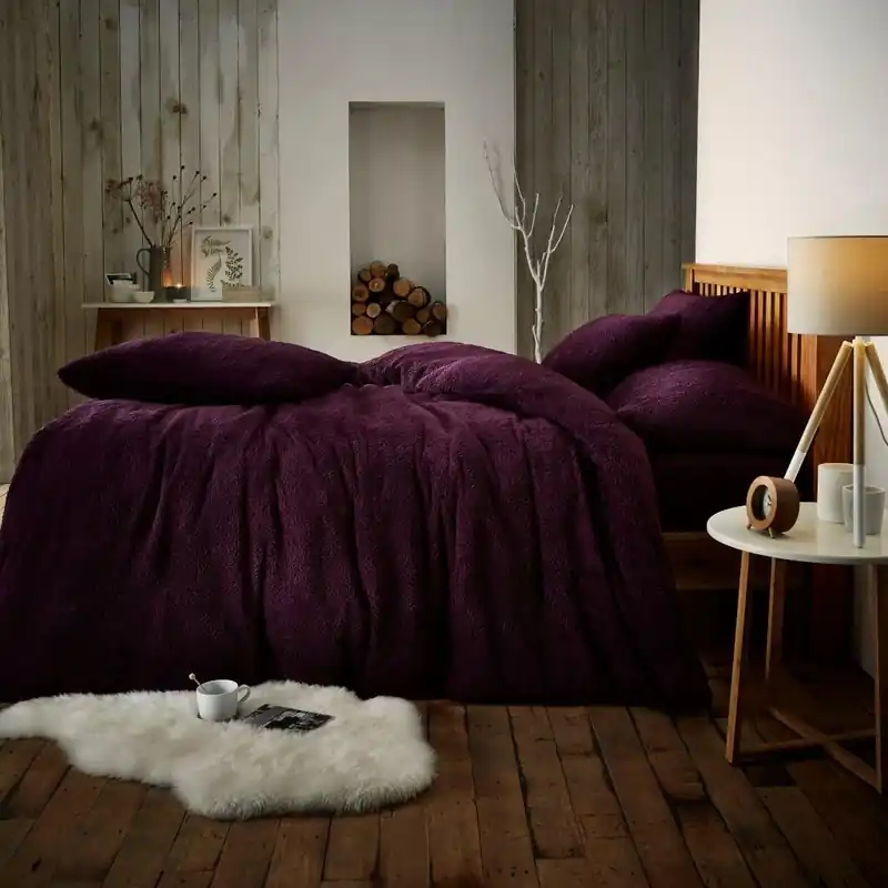 Luxury Teddy Plain Duvet Cover and Pillowcase Set - Smart Living