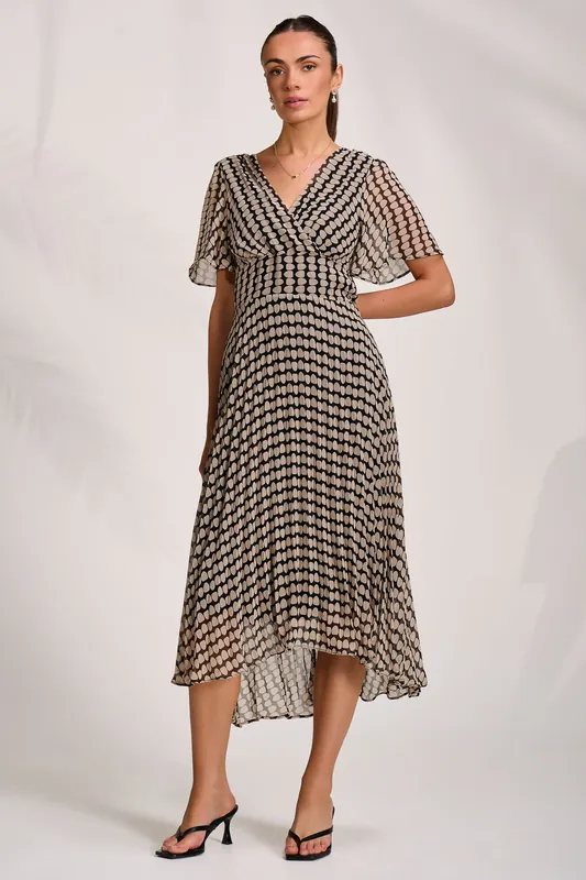 Pleated Chiffon Maxi Dress - Jolie Moi
