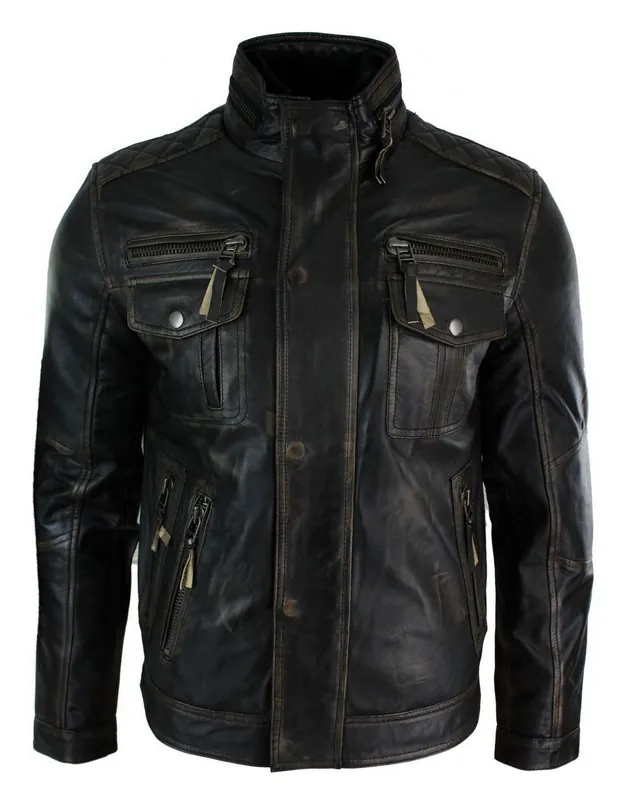 Leather Biker Jacket Vintage - TruClothing