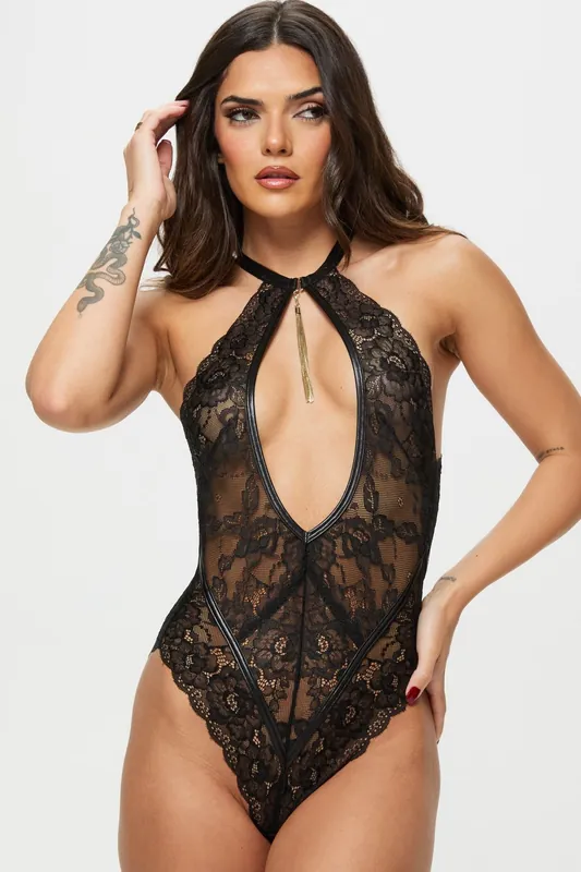 Fascinate Lace Keyhole Crotchless Lingerie Body - Ann Summers