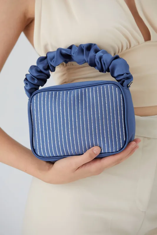 Diamente Evening Bag With Detachable Crossbody Strap - Belissh