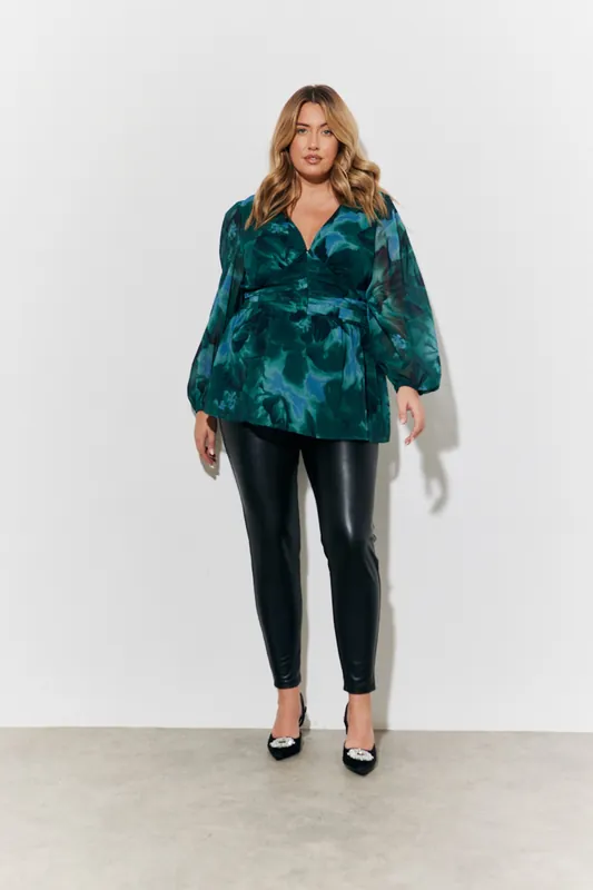 Multicoloured Printed Blouse - In The Style