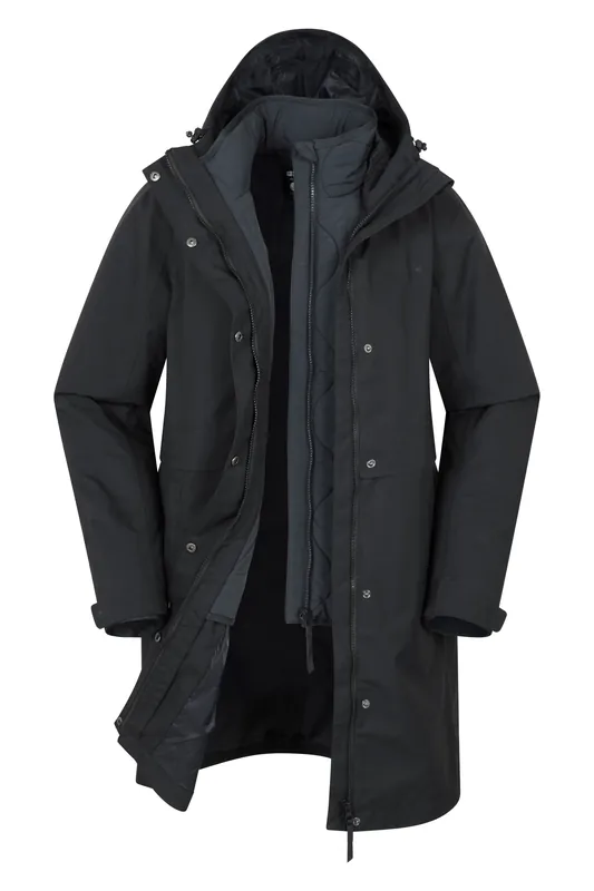 Luna' 3 In 1 Long Waterproof Adjustable Hood Zip Up Winter Jacket - Mountain Warehouse