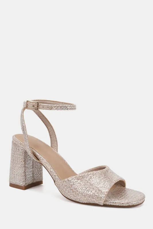 WIDE FIT LYDIA Block Heel Ankle Strap Sandal - Novo