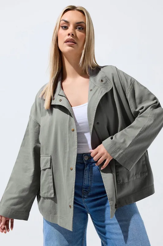 Funnel Neck Shacket - Yours
