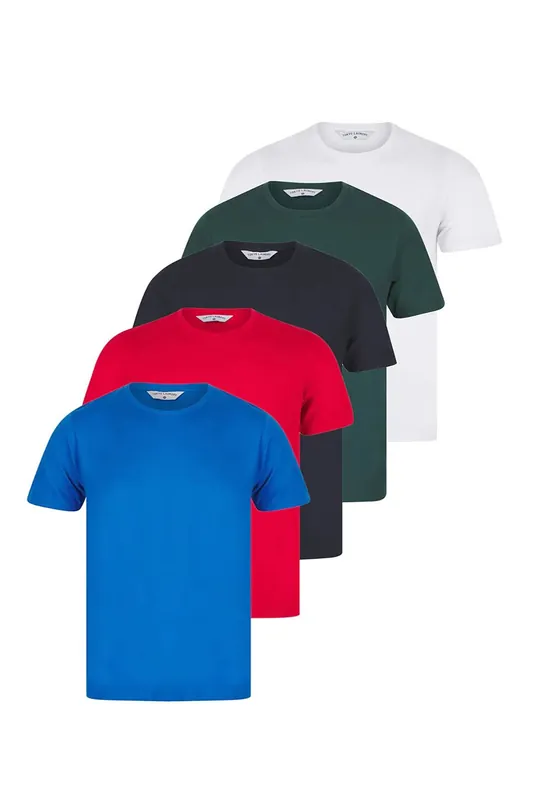 Cotton 5-Pack Short Sleeve T-Shirts