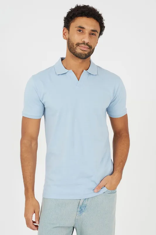 Cotton Open Collar Polo Shirt - Brave Soul