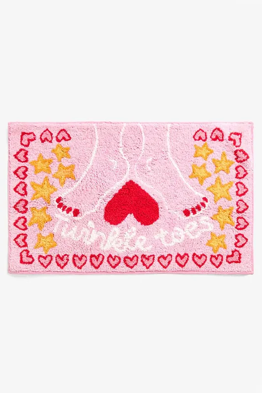 Pink Twinkle Toes Slogan Bath Mat - Cath Kidston