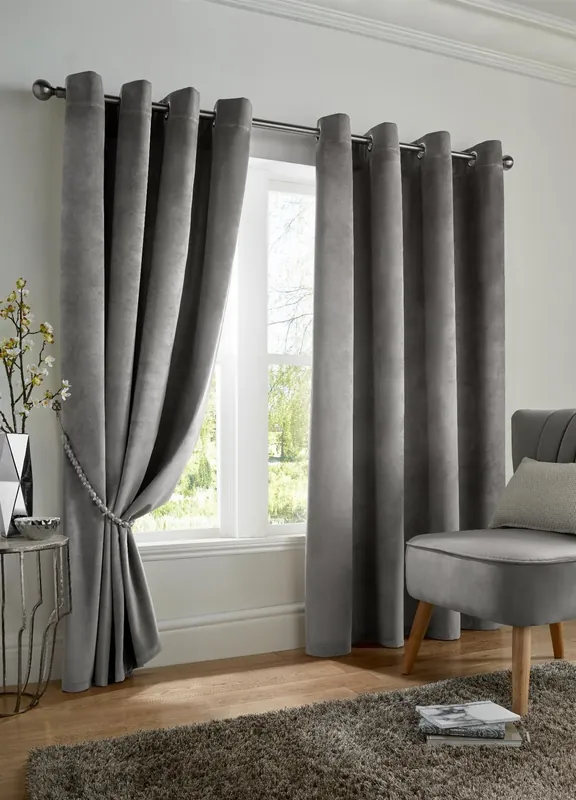 Velvet Ring Top Blackout Curtains - Luxury Living