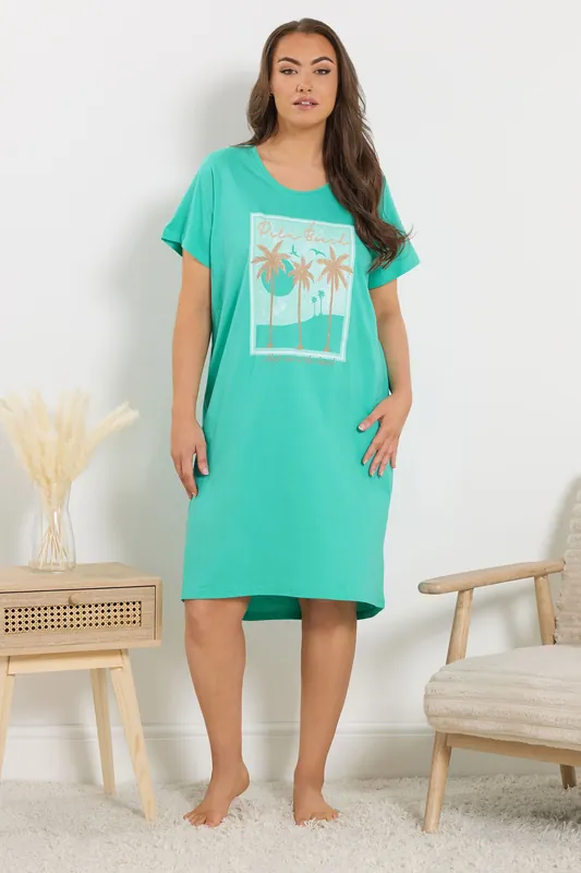 Palm Beach' Sleep Tee Nightdress - Yours