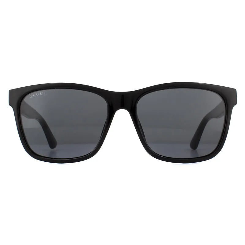 Rectangle Black Grey Sunglasses - Gucci