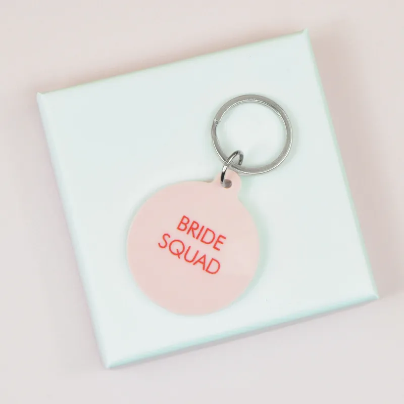 Bride Squad Keyring - Flamingo Candles