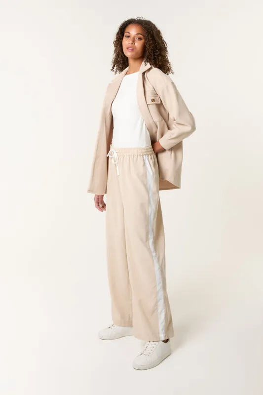 Stone Side Stripe Trouser - Blue Vanilla