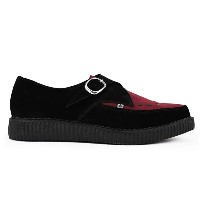Pointed Creeper Suede Monk Buckle Platform Shoes - TruClothing