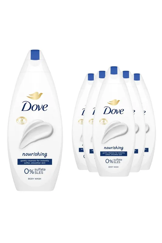 Nourishing 'Body Wash' for Softer & Smoother Skin, 6x 225ml - Dove