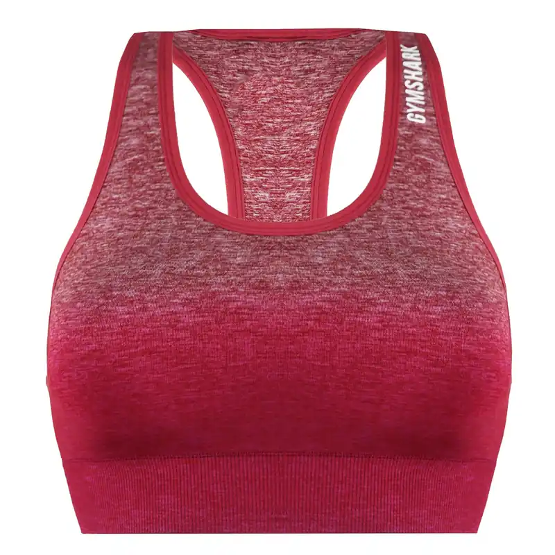 Seamless Ombre Burgundy Sports Bra - Gymshark