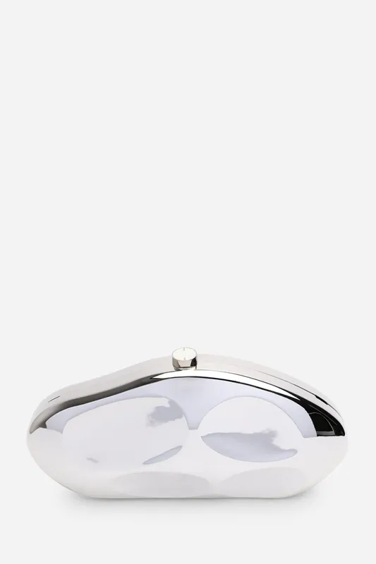 'Nude' Sculpted Evening Clutch Bag - Where's That From