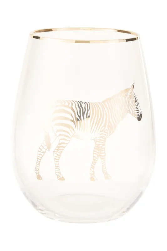 Versatile Gold Zebra Curved Tumbler, Comfortable Grip Tumbler For Parties, Easy Sipping Restaurant Tumbler - Orsina