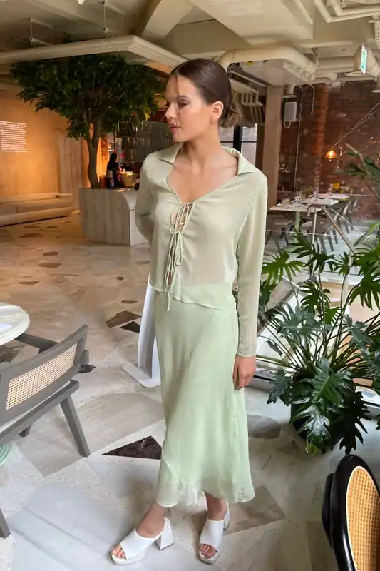 Mid-Rise Midaxi-Skirt