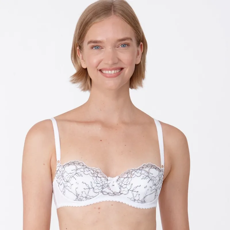 'Eliza' Non-Wired Fixed Padded Balconette Bra