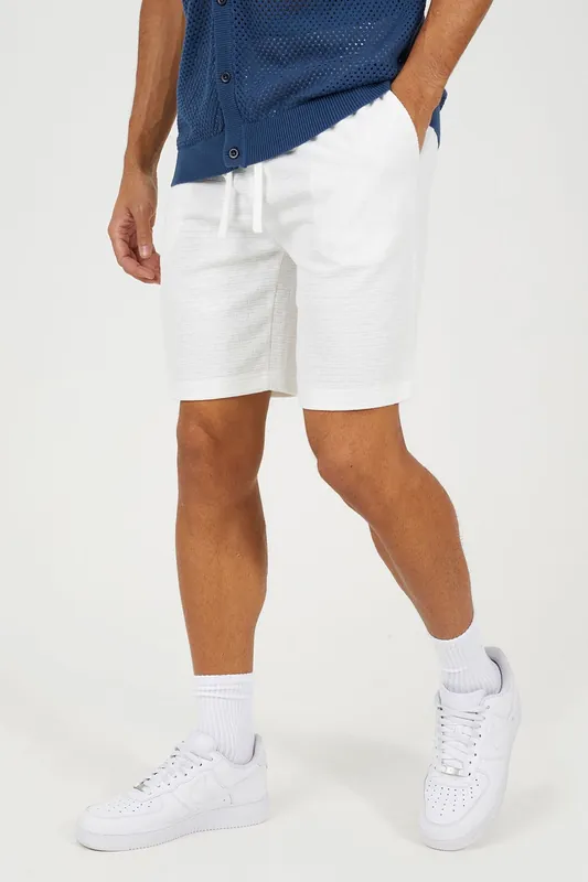 Textured Shorts with Drawcord - Brave Soul