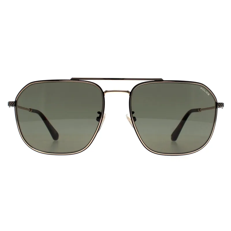 Aviator Shiny Rose Gold Green SPLF64 Octane 1 - Police