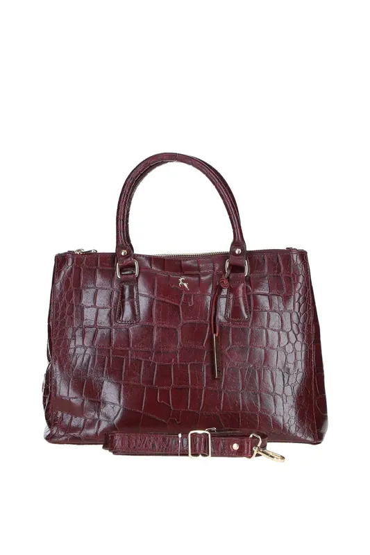 'Lucido Tesoro' Three Section Real Leather Bag - Ashwood Leather
