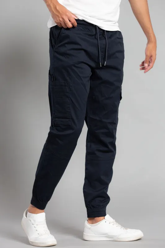 Cotton Drawstring Cargo Trousers - Tokyo Laundry