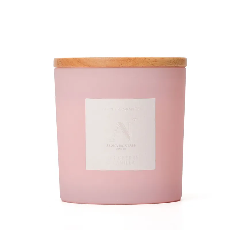 Frosted Decadence Glass Candle - Cashmere Scent